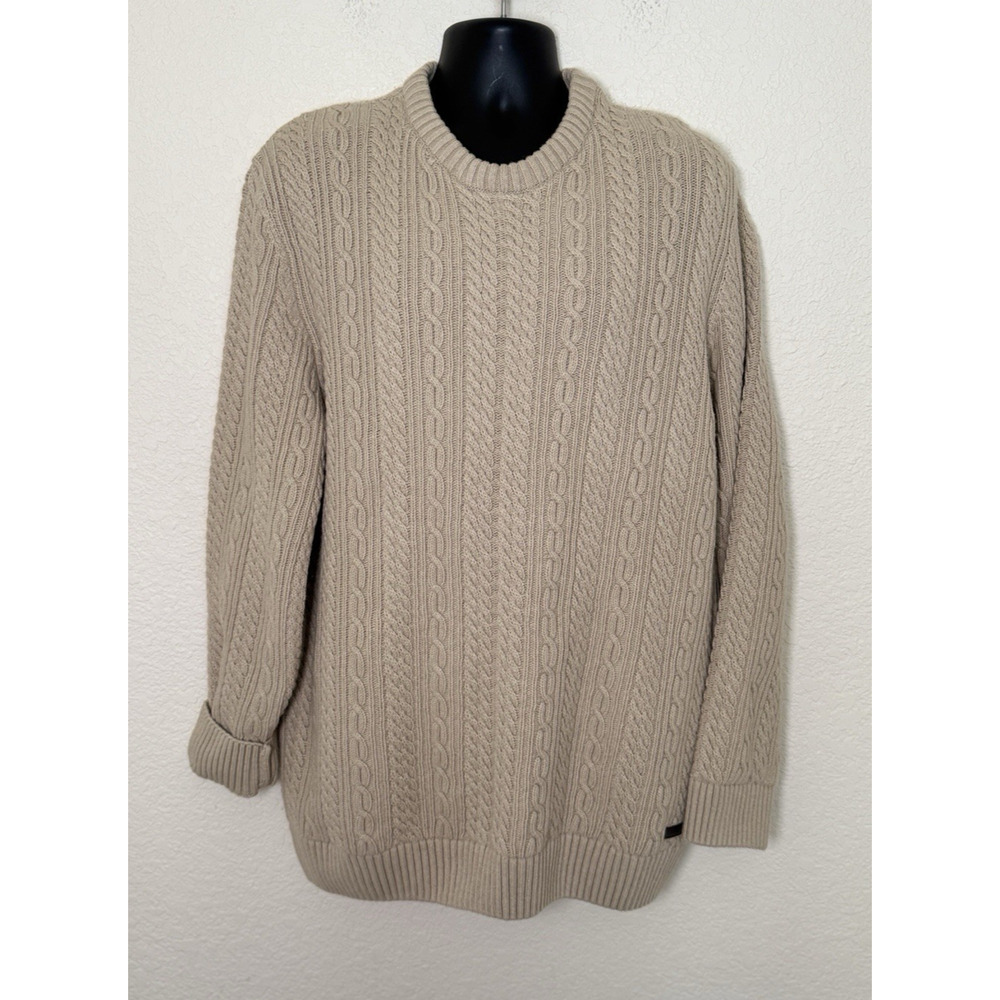 Barbour Mens Chunky Cable Knit Sweater XXL Wool Blend Fisherman Jumper Heritage